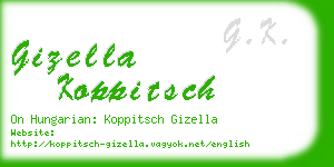 gizella koppitsch business card